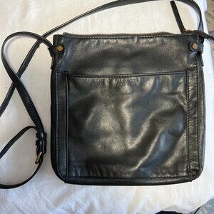 American Leather Black Crossbody Bag.